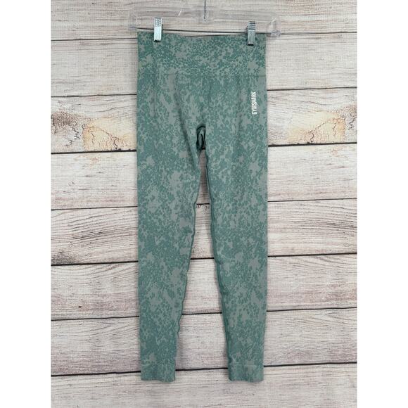 Gymshark Pants - Gymshark Seamless Animal Print Leggings Womens Small Blue Compression
